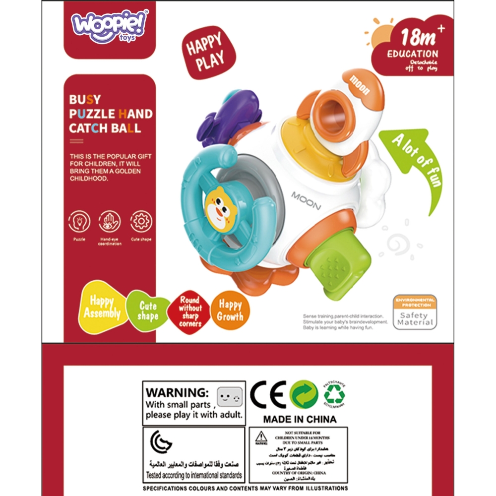 WOOPIE BABY Kosminės raketos kamuolys 6in1 Montessori 18m+