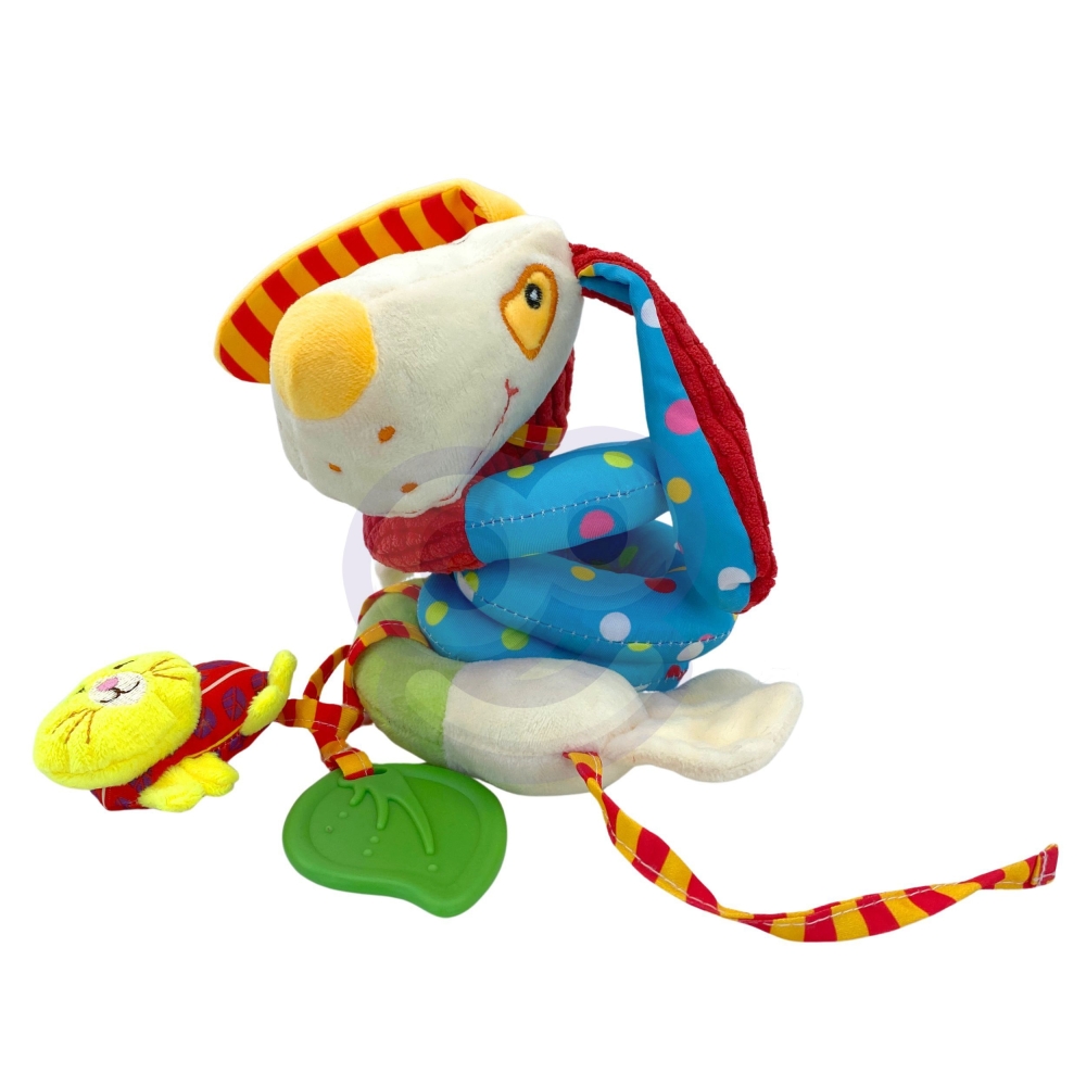 WOOPIE BABY Minkštas pakabukas spiralė vaikiškam vežimėliui Cot Cot Dog Švietimo