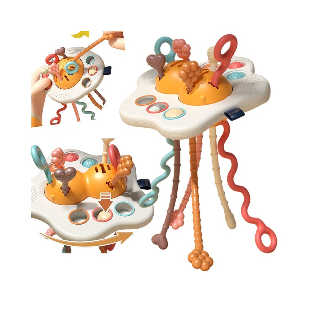 WOOPIE BABY Montessori Sensory Toy Teether Rattle Multifunctional UFO