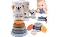 Mokomosios piramidės - kramtukų rinkinys WOOPIE BABY Koala 2-in-1-Žaislai, Kūdikiams, Žaislai mažyliams (iki 4 m.