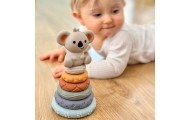 Mokomosios piramidės - kramtukų rinkinys WOOPIE BABY Koala 2-in-1-Žaislai, Kūdikiams, Žaislai mažyliams (iki 4 m.