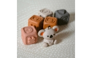 WOOPIE BABY Zestaw Edukacyjna Piramdka Klocki Sensoryczne 2w1 Gryzak Cyferki