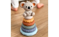 Minkštų guminių sensorinių kaladėlių rinkinys WOOPIE BABY 3-in-1 su meškiuku-Žaislai, Kūdikiams, Žaislai mažyliams (iki 4 m.