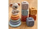 WOOPIE BABY Soft Rubber Sensory Blocks 3-in-1 Teddy Bear Set