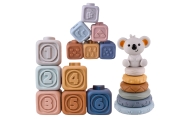 WOOPIE BABY Soft Rubber Sensory Blocks 3-in-1 Teddy Bear Set