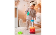 Mokomasis piramidės susuktas bokštas WOOPIE BABY