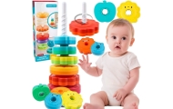 WOOPIE BABY Educational Pyramid Twisted Animal Tower