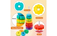 WOOPIE BABY Educational Pyramid Twisted Animal Tower