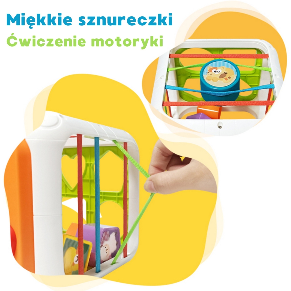 Edukacinis kubelių rūšiuoklis WOOPIE 4in1 18m+