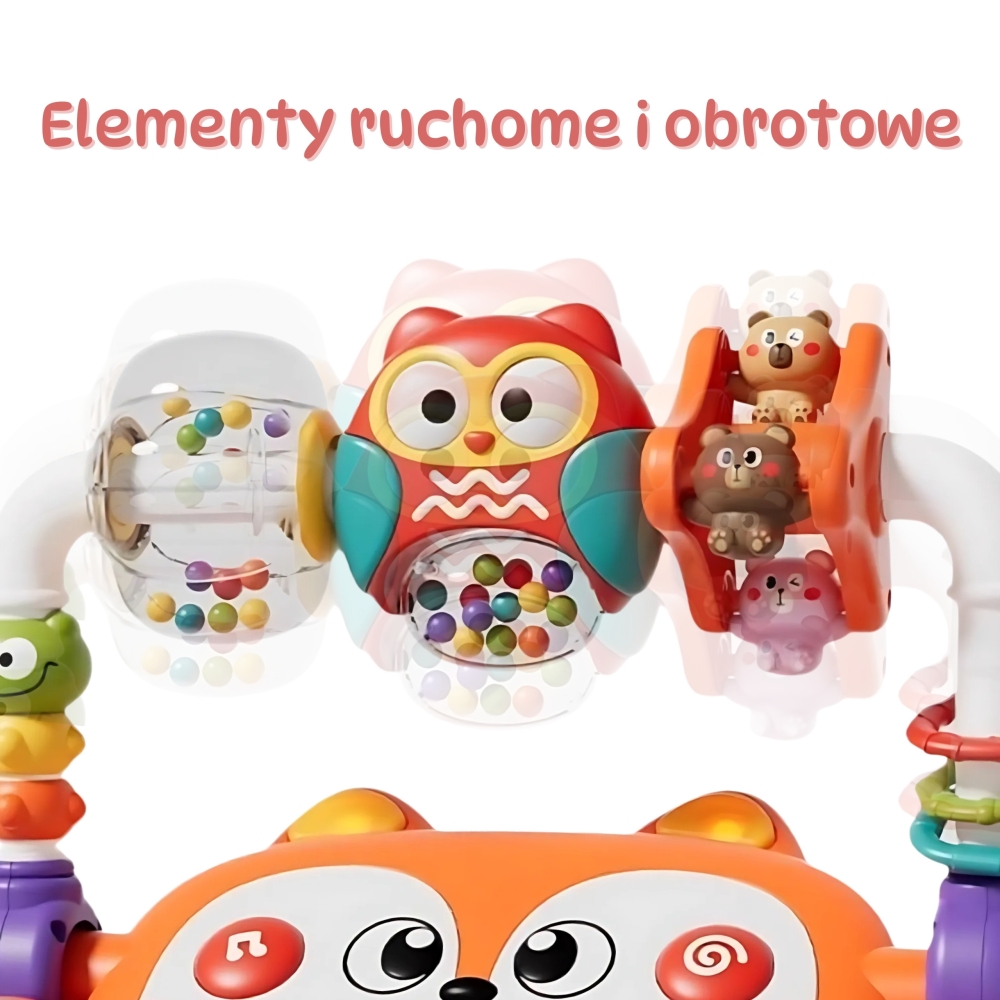 Interaktyvusis mokomasis pianinas WOOPIE BABY su sensoriniu lapinu ir LED švieselėmis-Žaislai, Kūdikiams, Žaislai mažyliams (iki