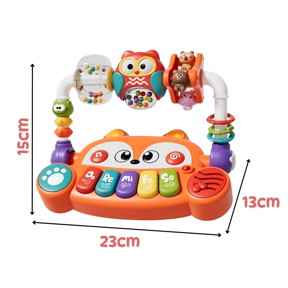 Interaktyvusis mokomasis pianinas WOOPIE BABY su sensoriniu lapinu ir LED švieselėmis-Žaislai, Kūdikiams, Žaislai mažyliams (iki
