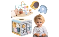VIGA PolarB Activity Box Drewniane Edukacyjne Centrum Gier 5w1 kostka