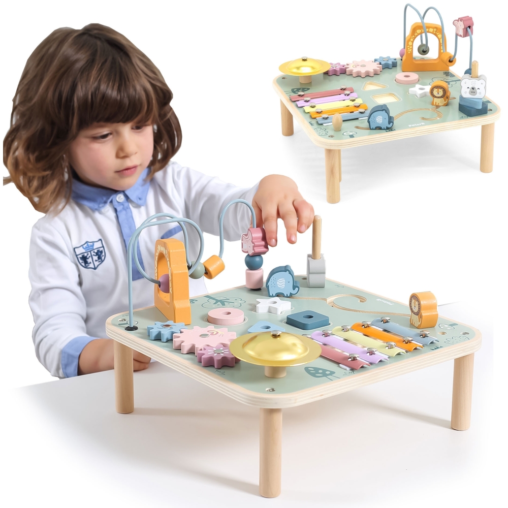 Medinis daugiafunkcinis staliukas VIGA PolarB Montessori-Žaislai, Kūdikiams, Mediniai, Žaislai mažyliams (iki 4 m.