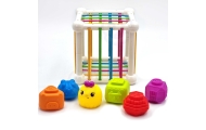 WOOPIE BABY Flexible Sensory Cube Sorter for Children Animals + Rattle 7 pcs.