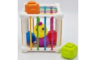 WOOPIE BABY Flexible Sensory Cube Sorter for Children Animals + Rattle 7 pcs.