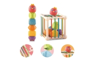 WOOPIE BABY Flexible Sensory Cube Sorter for Children Animals + Rattle 7 pcs.