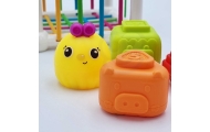 WOOPIE BABY Flexible Sensory Cube Sorter for Children Animals + Rattle 7 pcs.
