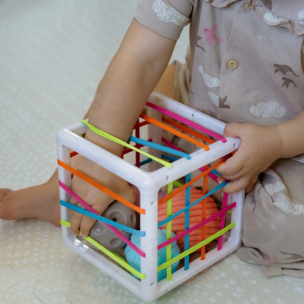 Lankstus sensorinis kubelių rūšiuoklis WOOPIE BABY Crazy Shapes, 5 vnt-Žaislai, Kūdikiams, Žaislai mažyliams (iki 4 m.