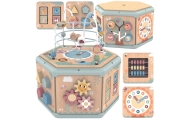Medinis daugiafunkcinis edukacinis šešiakampis TOOKY TOY Montessori-Žaislai, Kūdikiams, Mediniai, Žaislai mažyliams (iki 4 m.