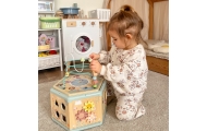 TOOKY TOY Interactive Wooden Montessori Hexagon Opening Box