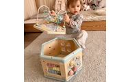 Medinis daugiafunkcinis edukacinis šešiakampis TOOKY TOY Montessori-Žaislai, Kūdikiams, Mediniai, Žaislai mažyliams (iki 4 m.