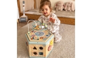Medinis daugiafunkcinis edukacinis šešiakampis TOOKY TOY Montessori-Žaislai, Kūdikiams, Mediniai, Žaislai mažyliams (iki 4 m.