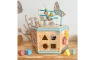 Medinis daugiafunkcinis edukacinis šešiakampis TOOKY TOY Montessori-Žaislai, Kūdikiams, Mediniai, Žaislai mažyliams (iki 4 m.