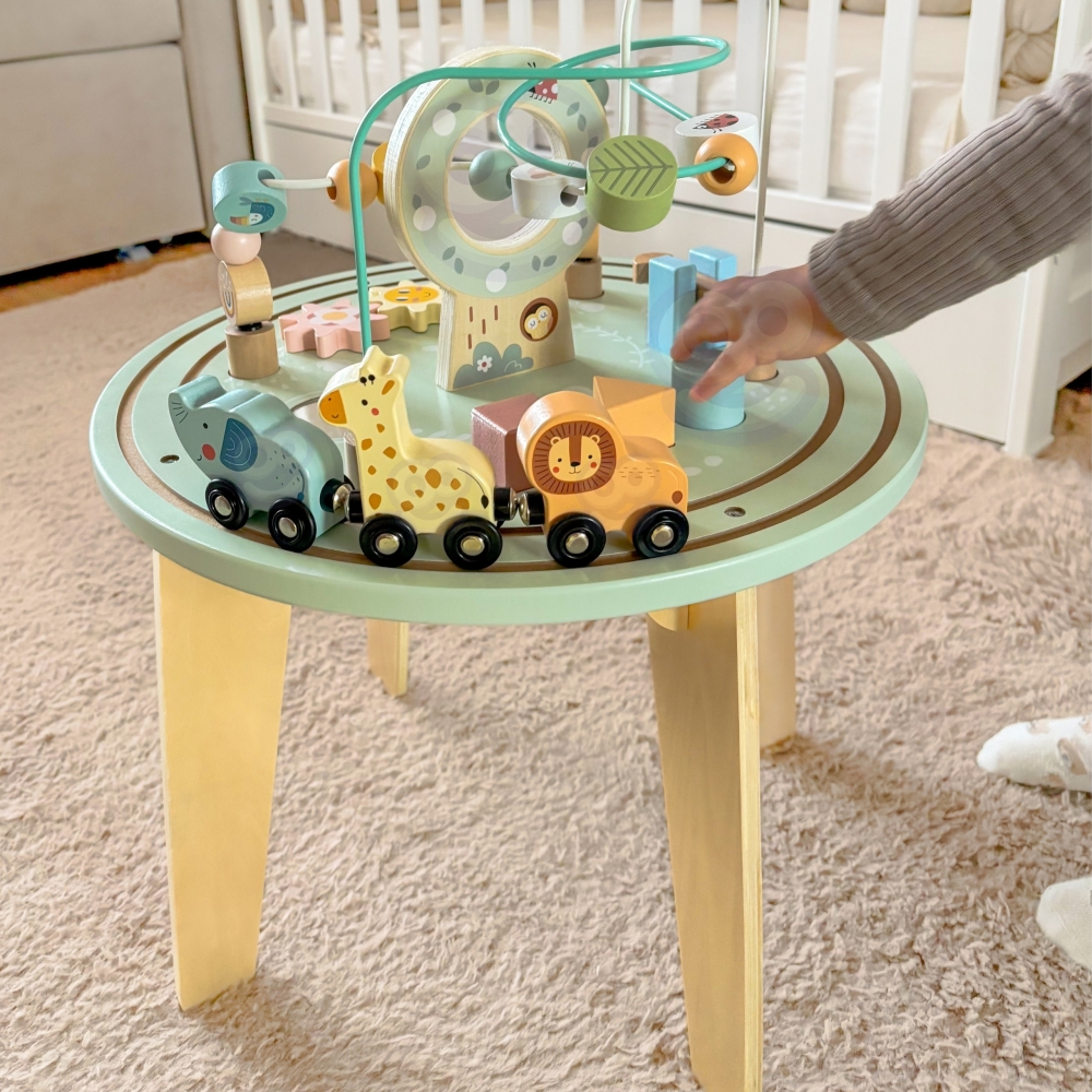 Medinis Montessori veiklos stalas TOOKY TOY Motorinė kilpa-Žaislai, Kūdikiams, Žaislai mažyliams (iki 4 m.