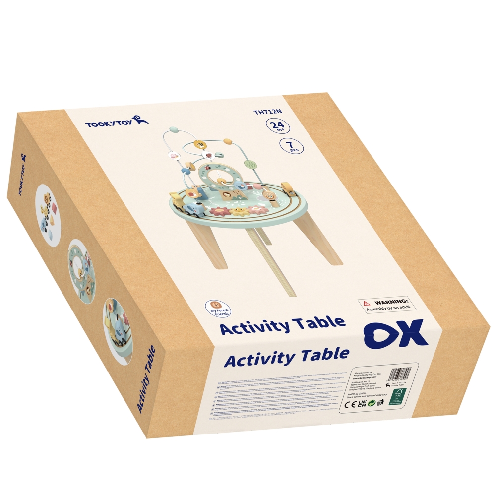 Medinis Montessori veiklos stalas TOOKY TOY Motorinė kilpa-Žaislai, Kūdikiams, Žaislai mažyliams (iki 4 m.