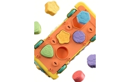 Interaktyvus autobusas – mokomasis rinkinys WOOPIE BABY 6-in-1 su plaktuku ir cimbolais Montessori +18 mėn.