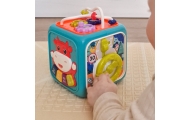Interaktyvus sensorinis kubas – edukacinis WOOPIE BABY Montessori rūšiuoklis 6-in-1-Žaislai, Kūdikiams, Žaislai mažyliams (iki 4