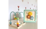 WOOPIE GREEN Drewniana Kostka Aktywności Multifunkcyjna Edukacyjna Sorter