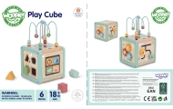 WOOPIE GREEN Drewniana Kostka Aktywności Multifunkcyjna Edukacyjna Sorter