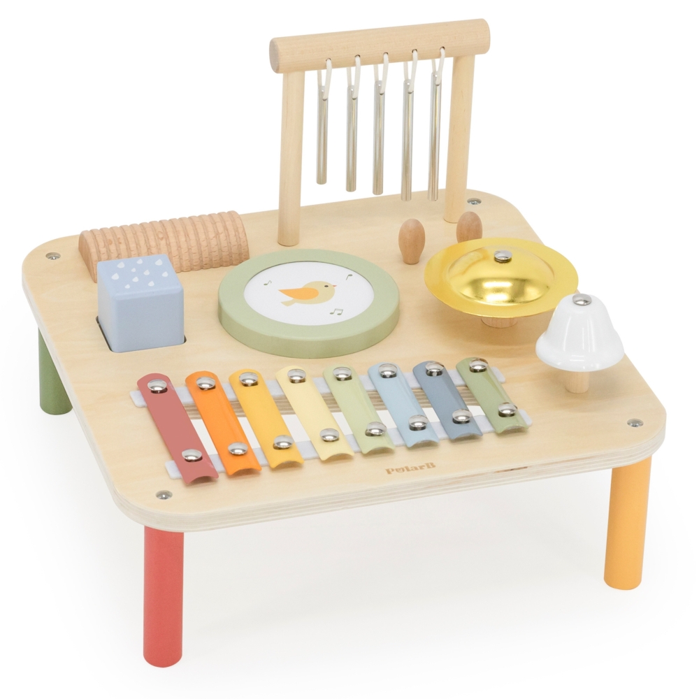 Medinis edukacinis muzikinis sensorinis stalas Viga 7W1-Žaislai, Kūdikiams, Mediniai, Žaislai mažyliams (iki 4 m.