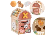 TOOKY TOY Wooden Barn Activity Sorter Montessori Abacus
