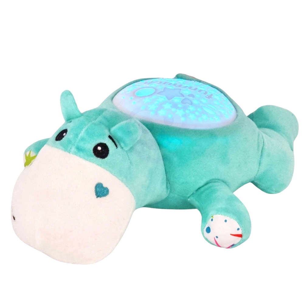 Minkštas žaislas projektorius 2-in-1 WOOPIE BABY Hippo-Miegui, Migdukai ir karuselės, Miego žaislai-e-vaikas
