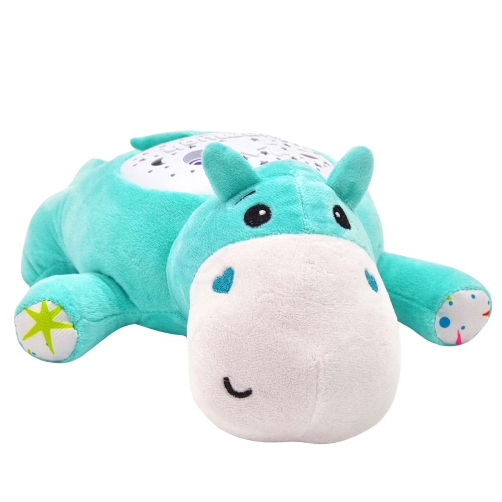 Minkštas žaislas projektorius 2-in-1 WOOPIE BABY Hippo-Miegui, Migdukai ir karuselės, Miego žaislai-e-vaikas