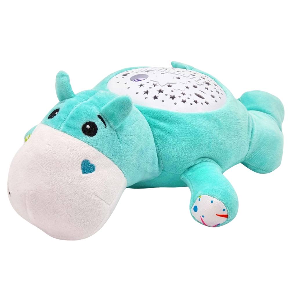 Minkštas žaislas projektorius 2-in-1 WOOPIE BABY Hippo-Miegui, Migdukai ir karuselės, Miego žaislai-e-vaikas
