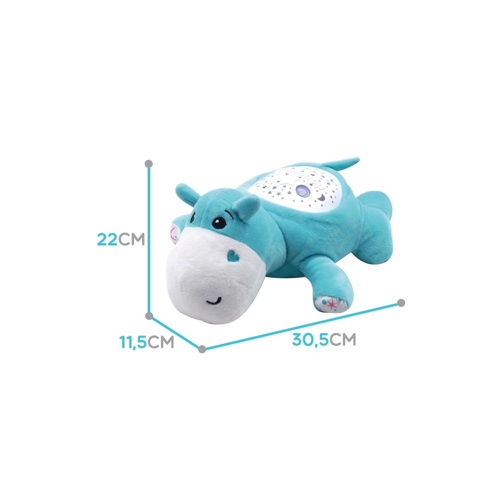Minkštas žaislas projektorius 2-in-1 WOOPIE BABY Hippo-Miegui, Migdukai ir karuselės, Miego žaislai-e-vaikas
