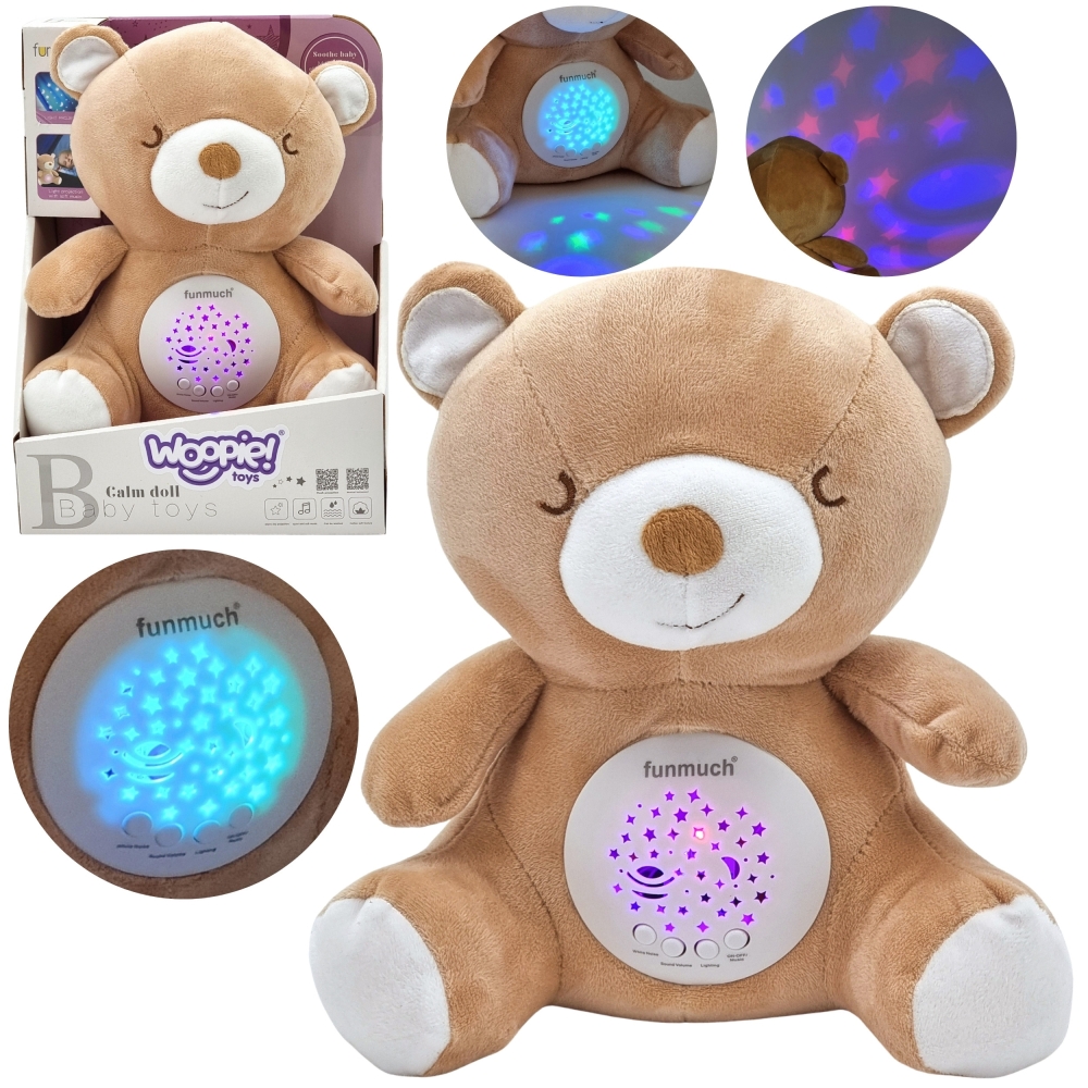 Pliušinis miego projektorius WOOPIE BABY 2in1 Teddy - 10 lopšinių-Miegui, Žaislai, Migdukai ir karuselės, Kūdikiams, Miego žaisl