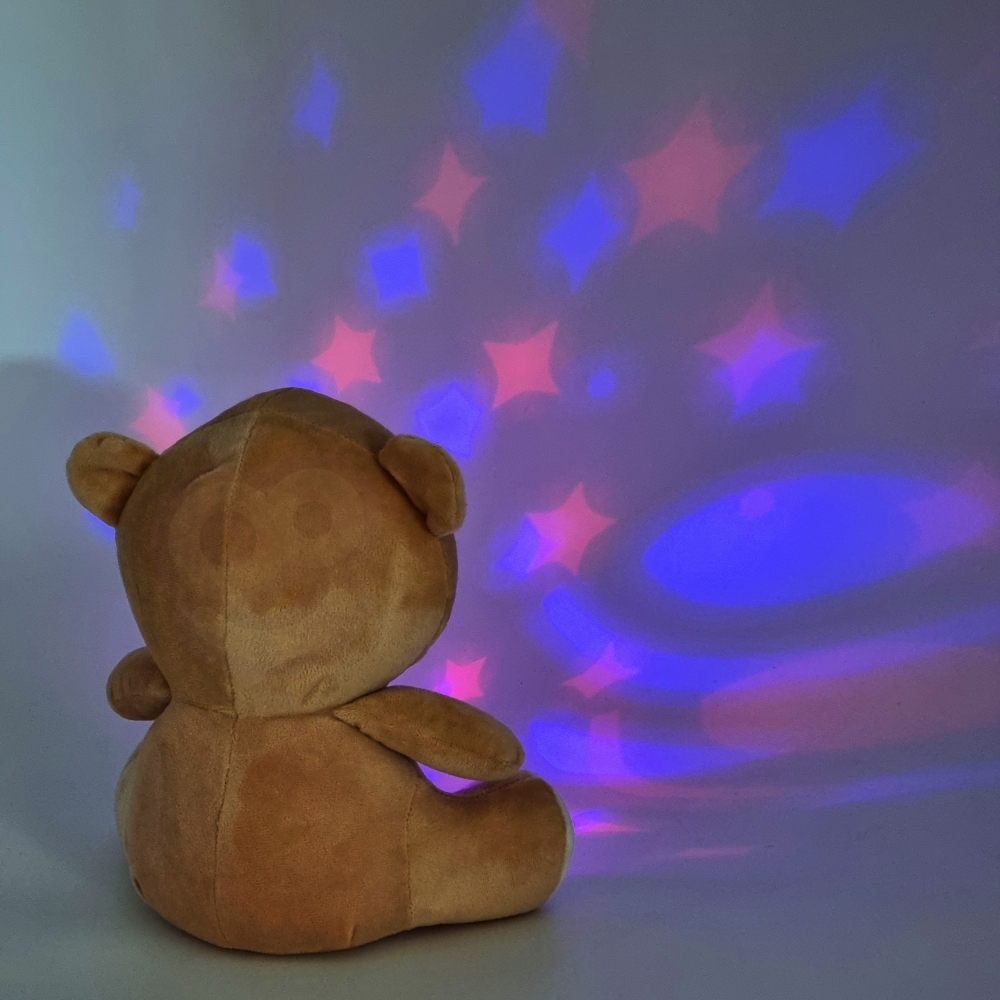 Pliušinis miego projektorius WOOPIE BABY 2in1 Teddy - 10 lopšinių-Miegui, Žaislai, Migdukai ir karuselės, Kūdikiams, Miego žaisl