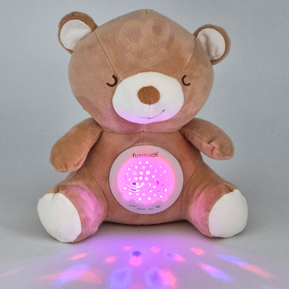 Pliušinis miego projektorius WOOPIE BABY 2in1 Teddy - 10 lopšinių-Miegui, Žaislai, Migdukai ir karuselės, Kūdikiams, Miego žaisl