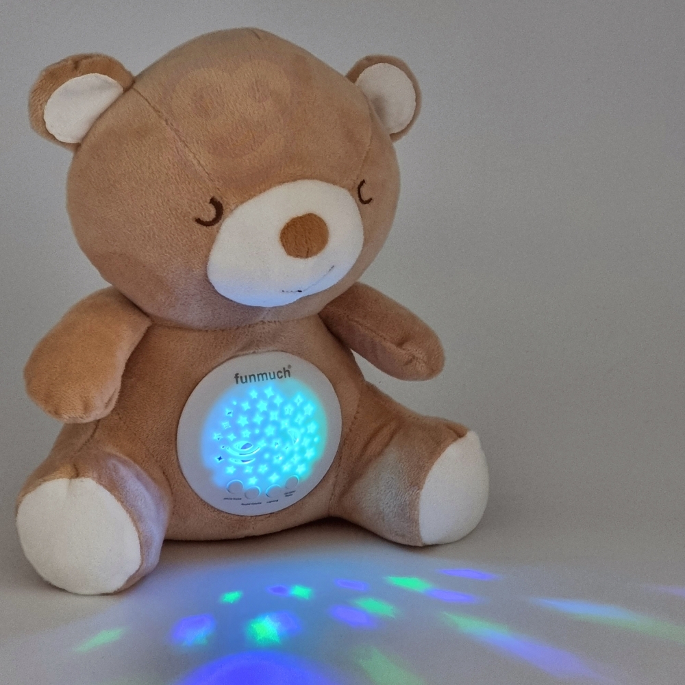 Pliušinis miego projektorius WOOPIE BABY 2in1 Teddy - 10 lopšinių-Miegui, Žaislai, Migdukai ir karuselės, Kūdikiams, Miego žaisl