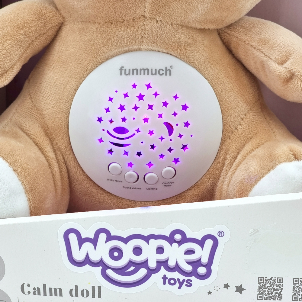 Pliušinis miego projektorius WOOPIE BABY 2in1 Teddy - 10 lopšinių-Miegui, Žaislai, Migdukai ir karuselės, Kūdikiams, Miego žaisl