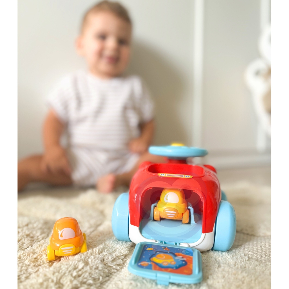 Automobilių paleidimo į orą katapultos rinkinys WOOPIE BABY
