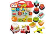 Edukacinė lenta WOOPIE BABY Montessori Colorful Activity Panel-Žaislai, Kūdikiams, Žaislai mažyliams (iki 4 m.