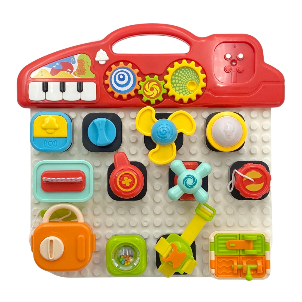 Edukacinė lenta WOOPIE BABY Montessori Colorful Activity Panel-Žaislai, Kūdikiams, Žaislai mažyliams (iki 4 m.