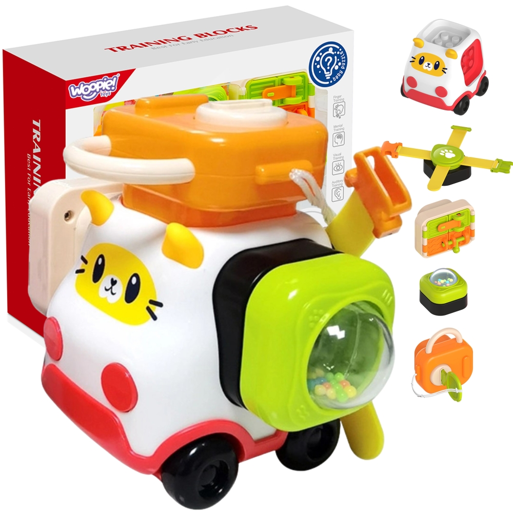 WOOPIE BABY Montessori konstrukcijų manipuliacijos automobilinis rinkinys Kitten 1