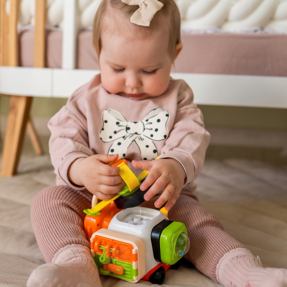 WOOPIE BABY Zestaw Montessori Samochód Manipulacyjny Konstrukcyjny Kotek 1					