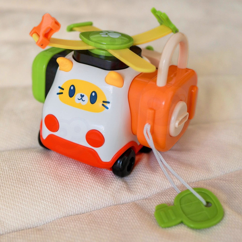 WOOPIE BABY Zestaw Montessori Samochód Manipulacyjny Konstrukcyjny Kotek 1					